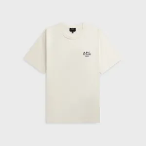 A.P.C Rue Madame Tee - White / Dark Navy Chilly Day Wear