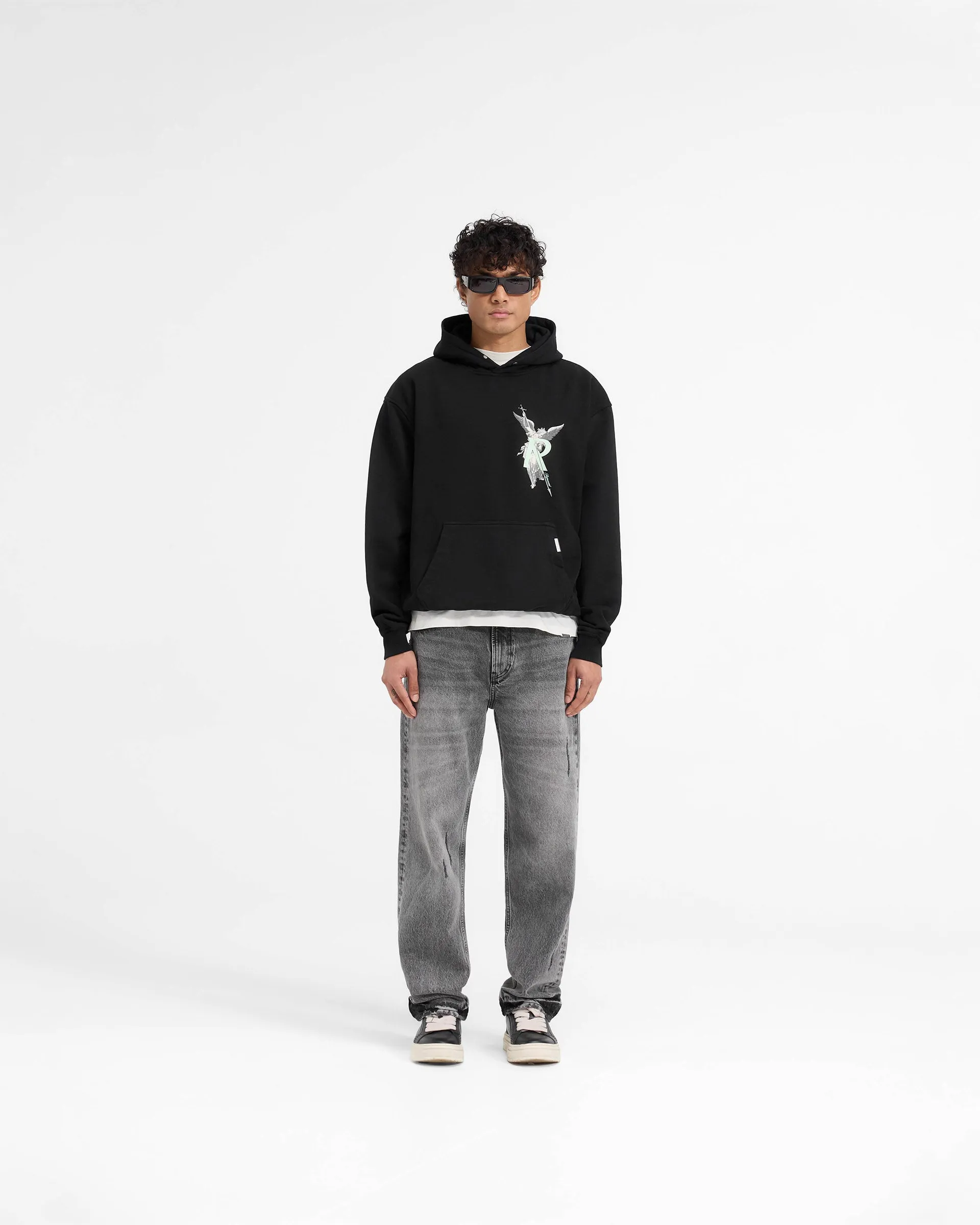 Gift worthy Archangel Initial Hoodie - Jet Black