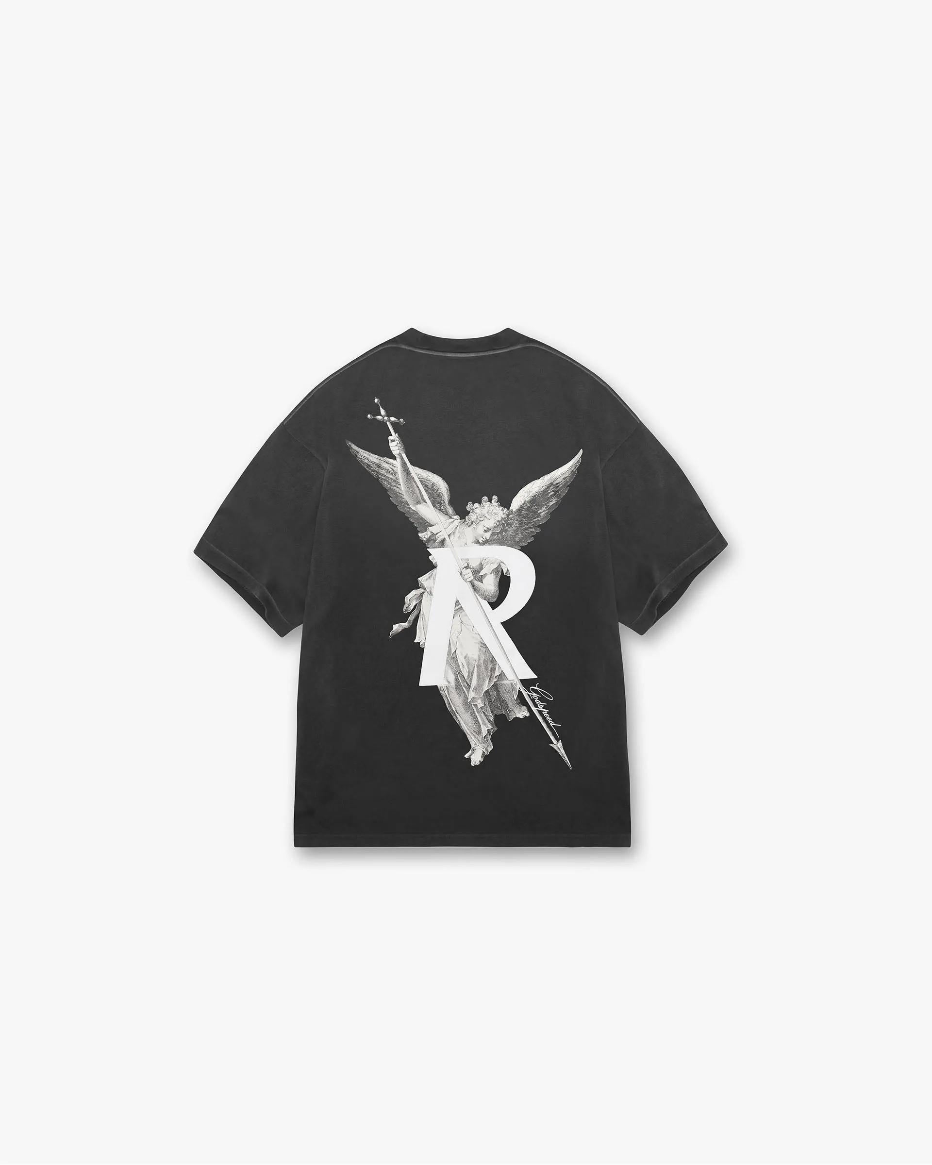 Wool combination Archangel T-Shirt - Stained Black