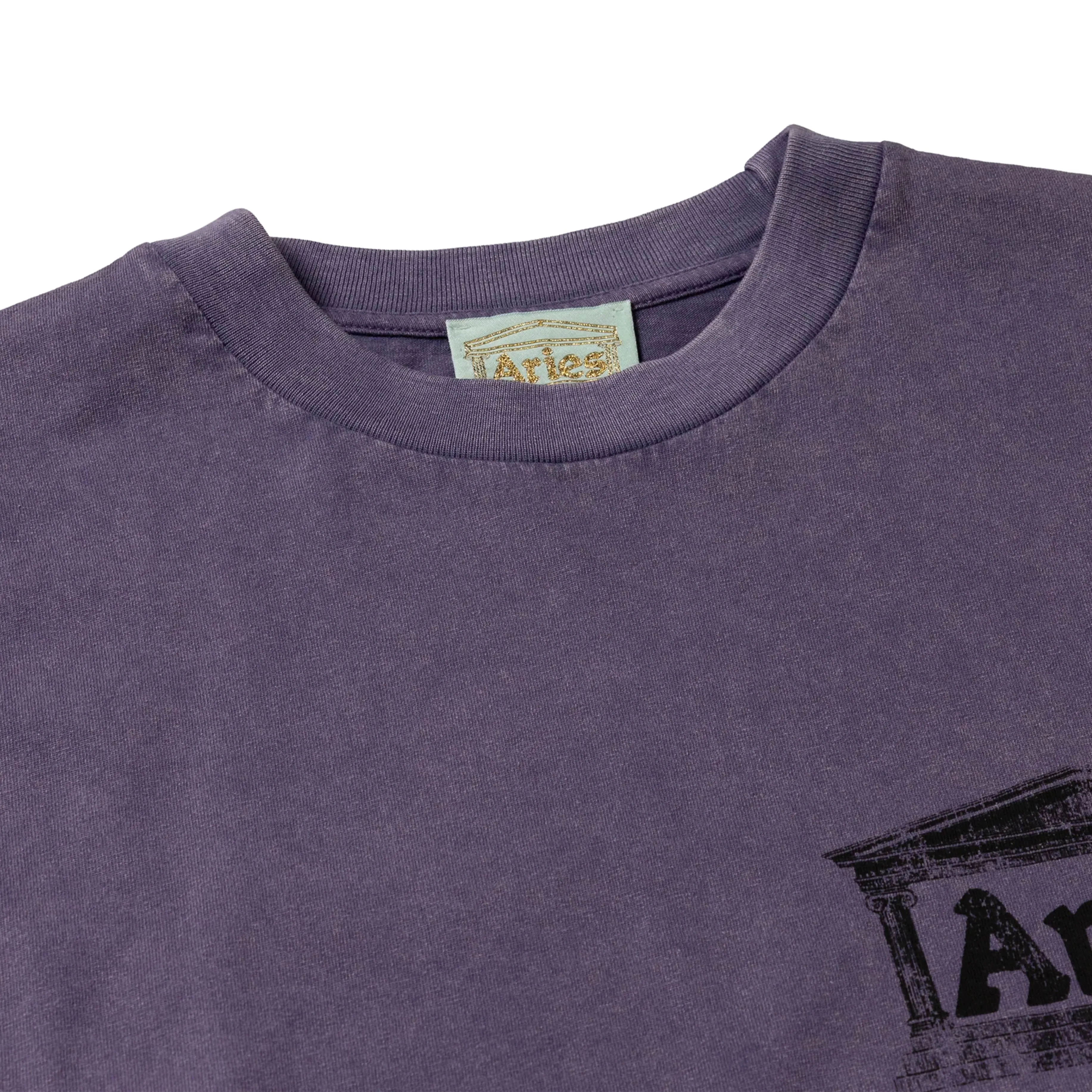 Aries Aged Ancient Temple SS Tee Purple Simple Chic
