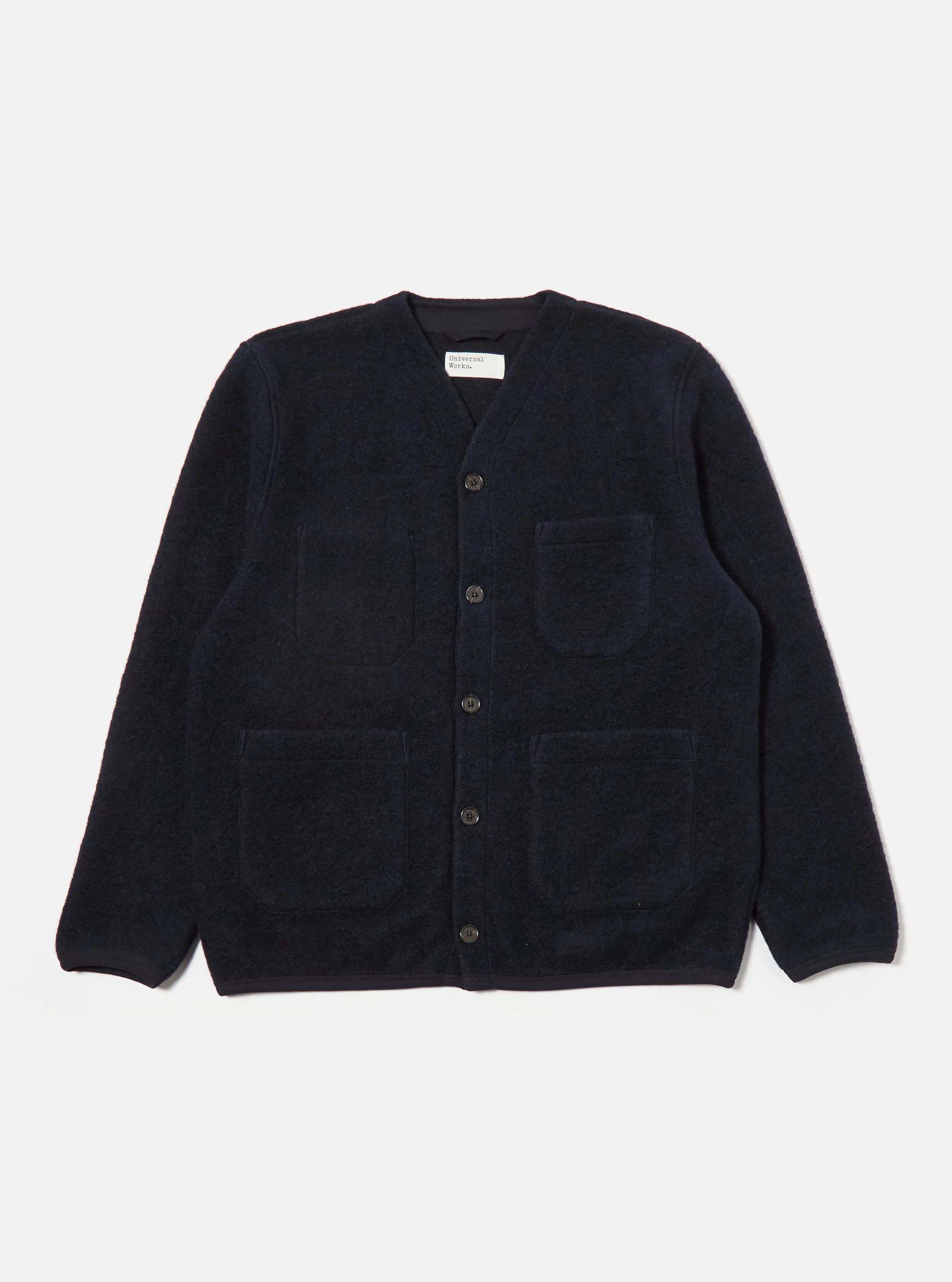 Winter Outerwear Universal Works Field Jacket Wool Fleece Navy