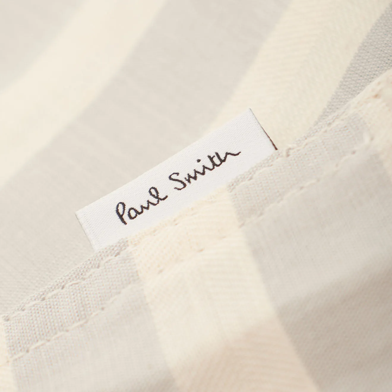 Paul Smith Stripe Cotton-Linen Shirt Light Blue Easy Fit Networking Session