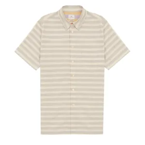 Simple Layer Paul Smith Stripe Cotton-Linen Shirt Light Blue