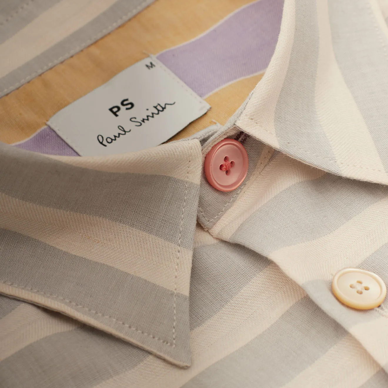 Versatile Look Paul Smith Stripe Cotton-Linen Shirt Light Blue