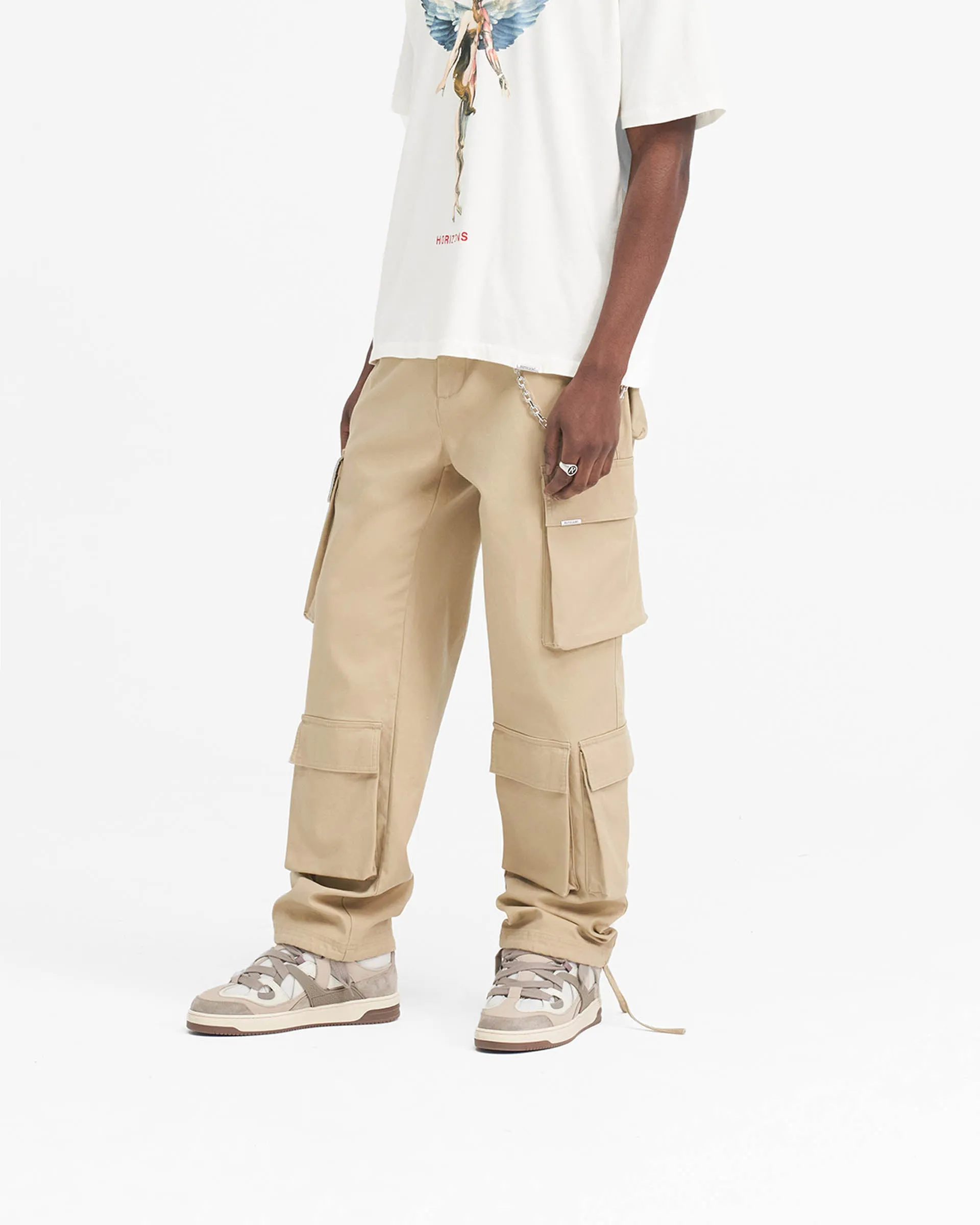 Baggy Cargo Pant - Sandstone Utility Pockets