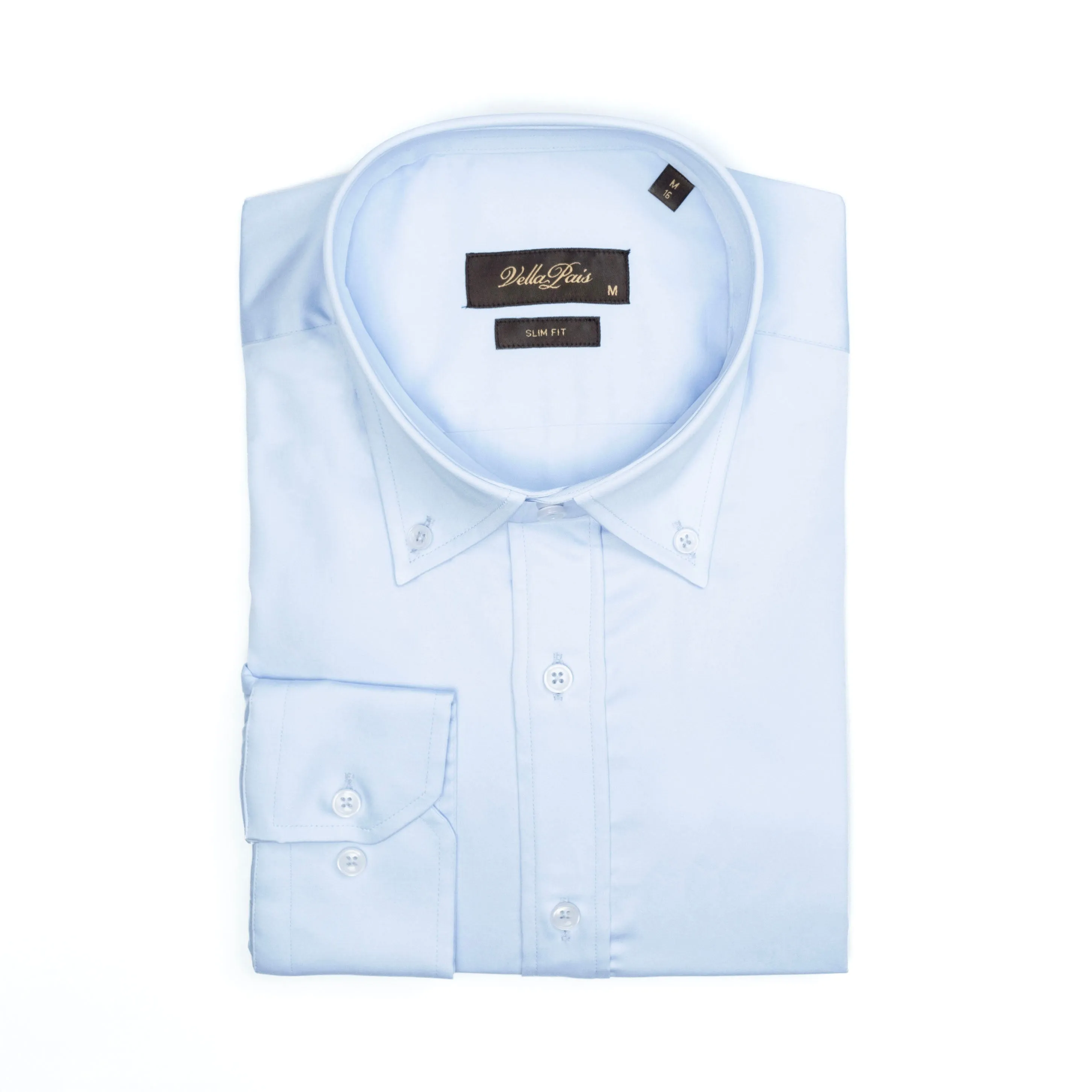 Smooth Cotton Blend Reinforced Shoulders BALTIMORE SLIM FIT COTTON SHIRT
