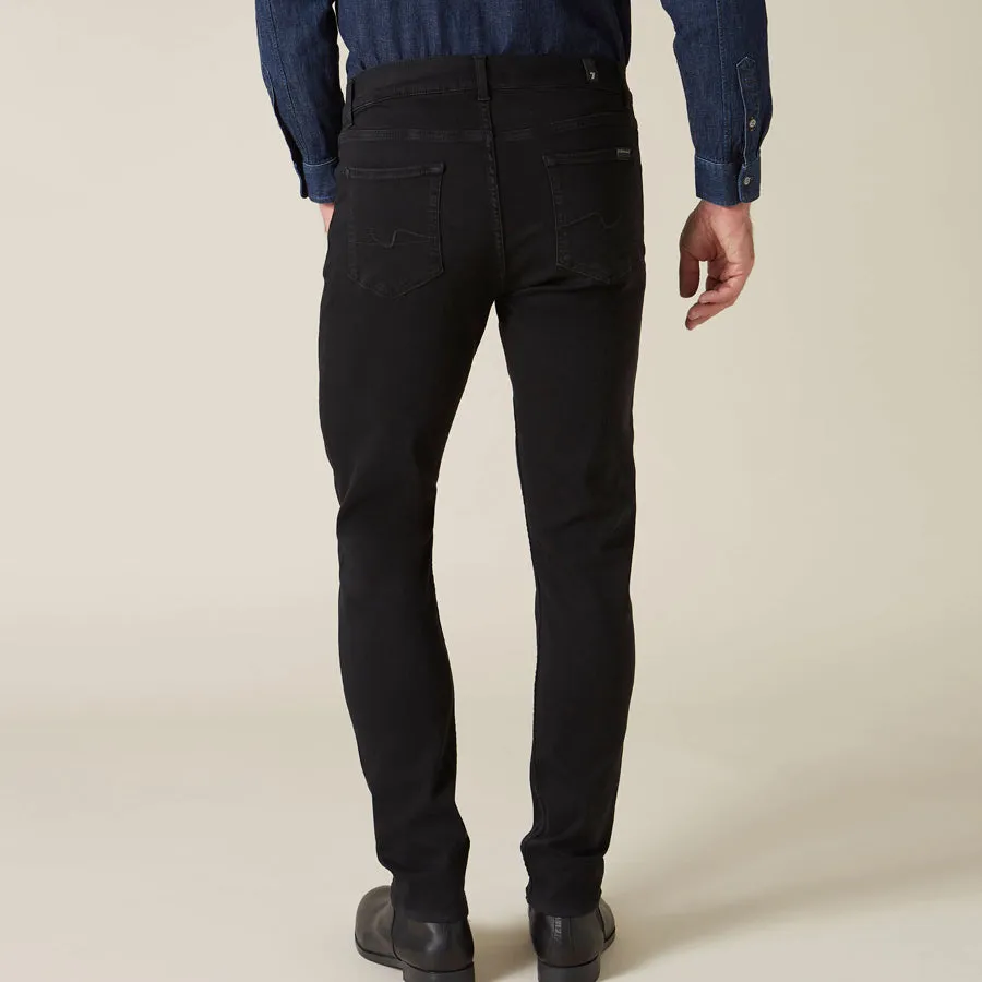 Formal Classic Wear Loose Smart Fit 7 For All Mankind - Slimmy Tapered Luxe Jeans in Black