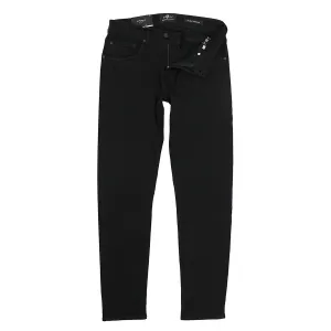 7 For All Mankind - Slimmy Tapered Luxe Jeans in Black Reinforced Stitching Details