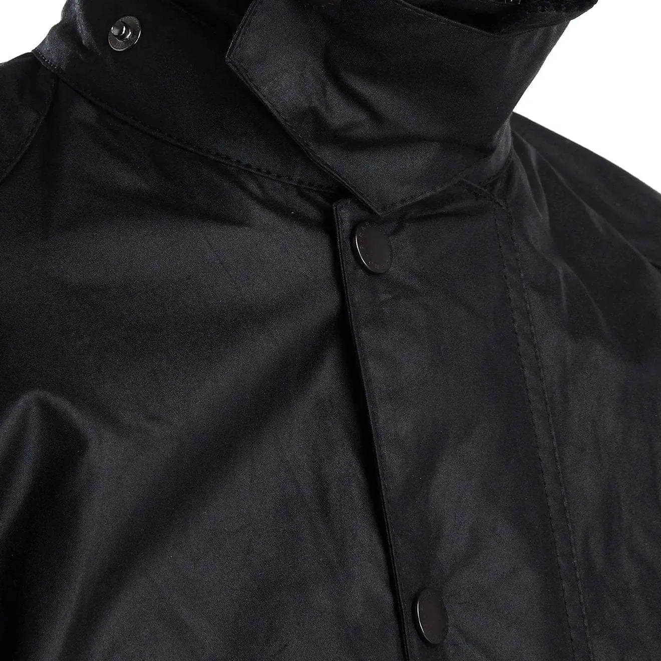Barbour Beaufort Wax Jacket Black Multi Purpose Loops