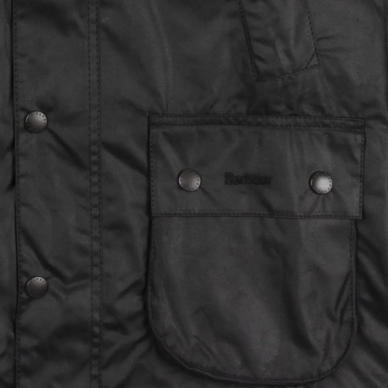 Barbour Bedale Wax Jacket Black Soft Shell Hidden Storage Compartment