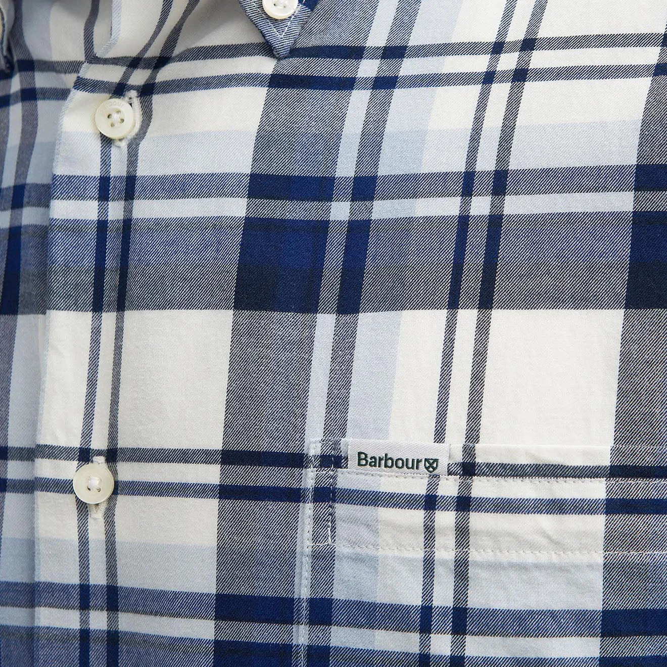 Barbour Falstone Tailored Checked Shirt Sky checkered pattern Casual Day
