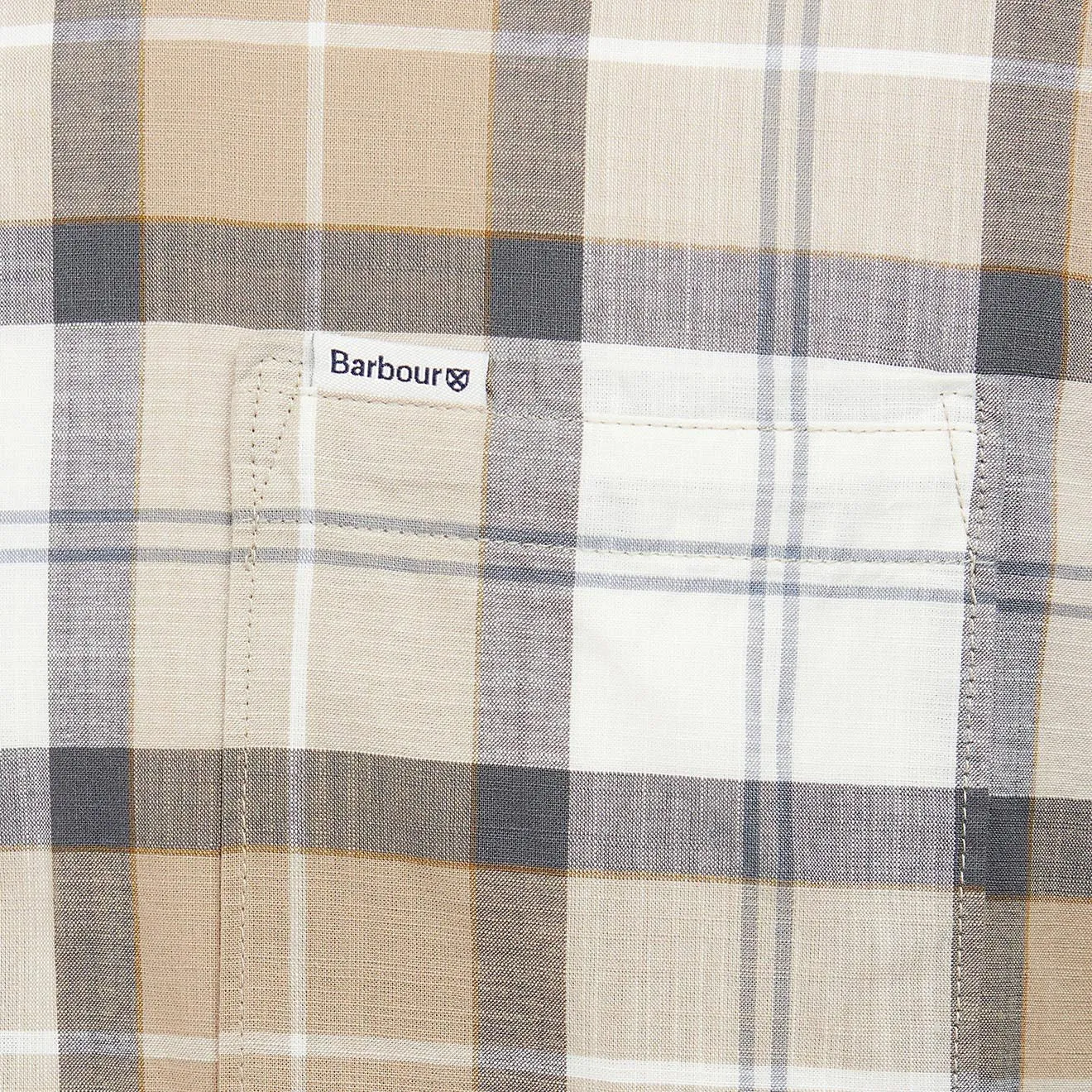 Barbour Gordon Tailored Fit Shirt Amble Sand Tartan Perfect Layer Versatile Styling