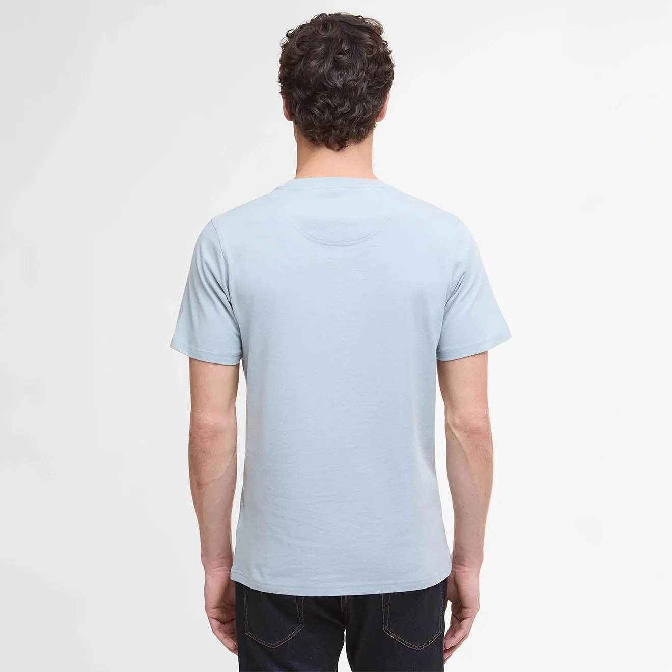 Light Style Trend Barbour Logo T-Shirt Mineral Blue