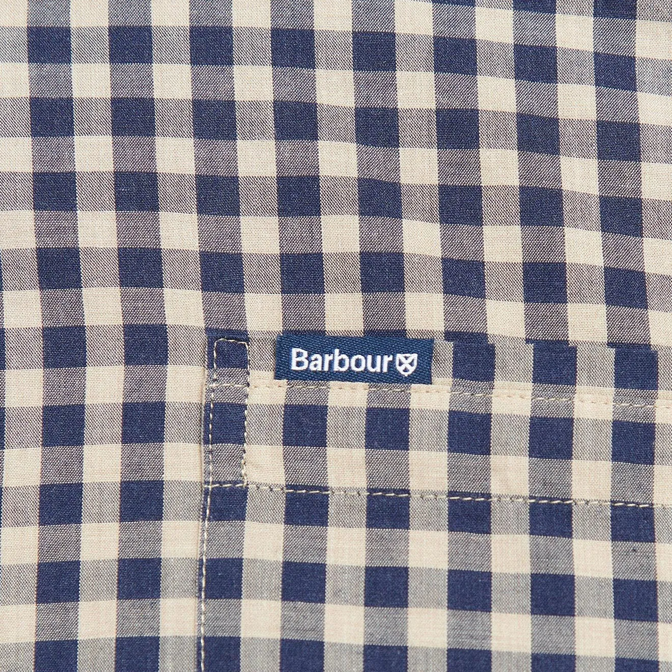 Barbour Merryton Tailored Shirt Stone Double Needle Hemming Creative Professional