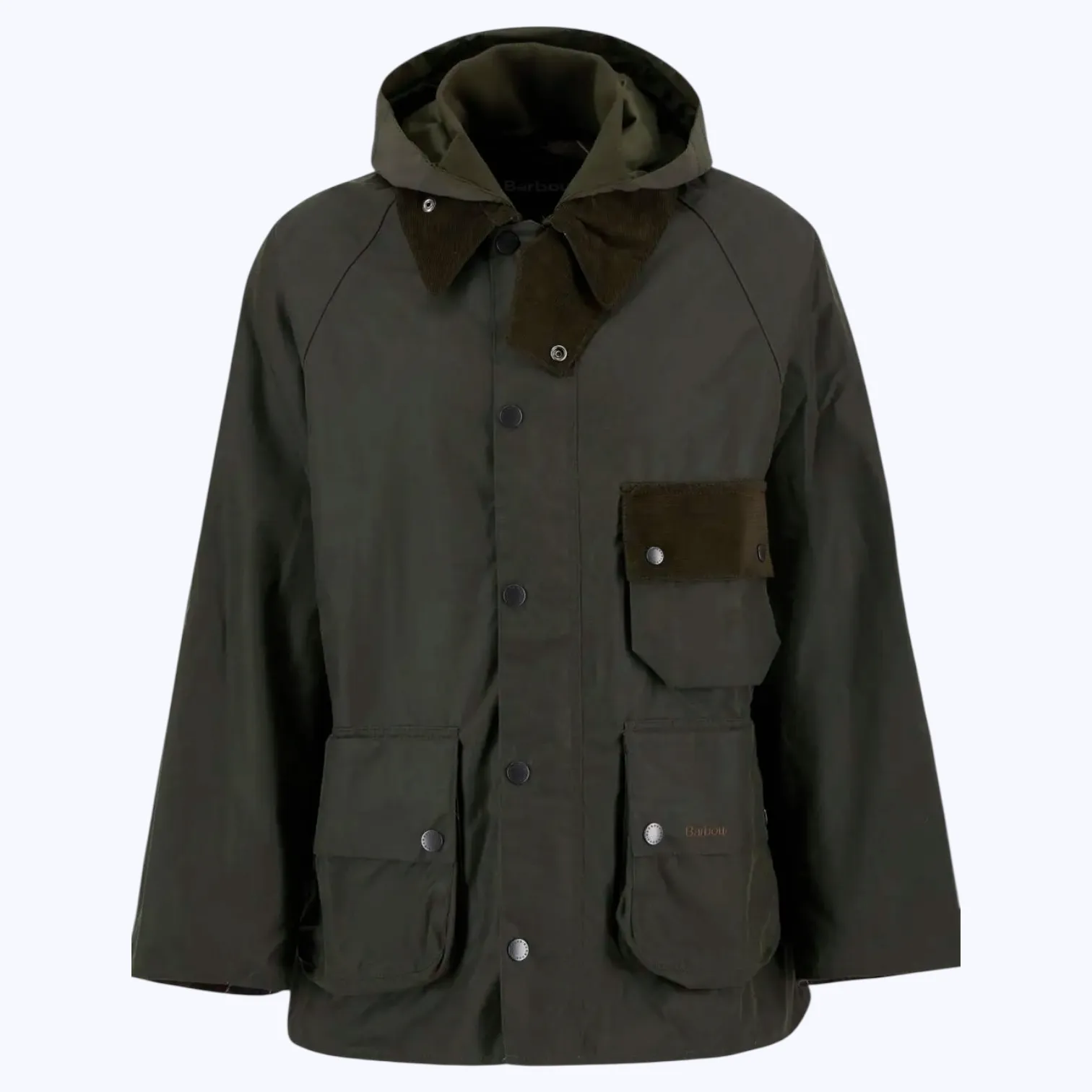 Barbour Modified Solway Waxed Jacket Olive ReflectiveDetails