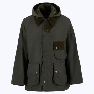 Barbour Modified Solway Waxed Jacket Olive ReflectiveDetails