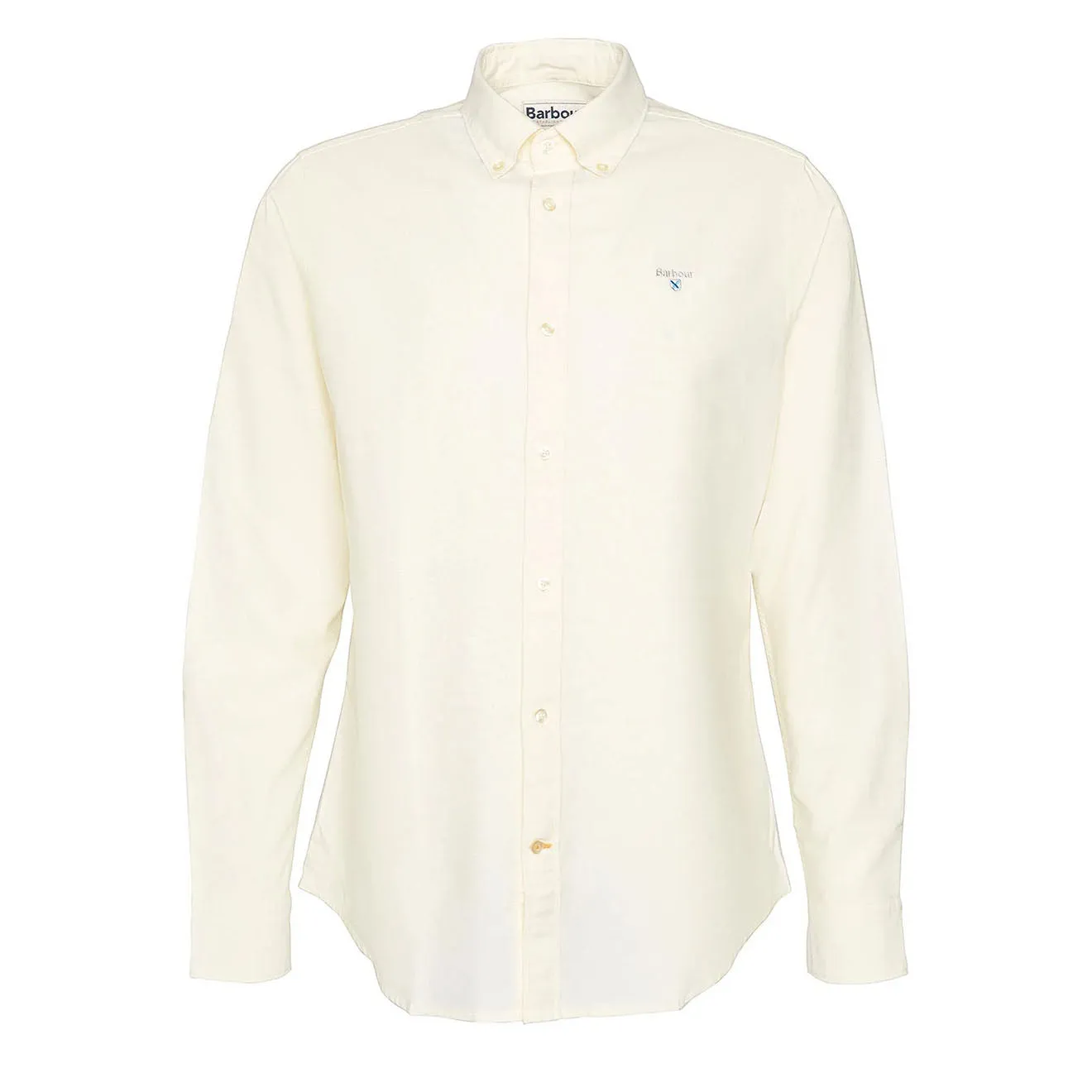 Barbour Oxford Tailored Long Sleeved Shirt Lemon Comfortable Fabric Relaxed Silhouette