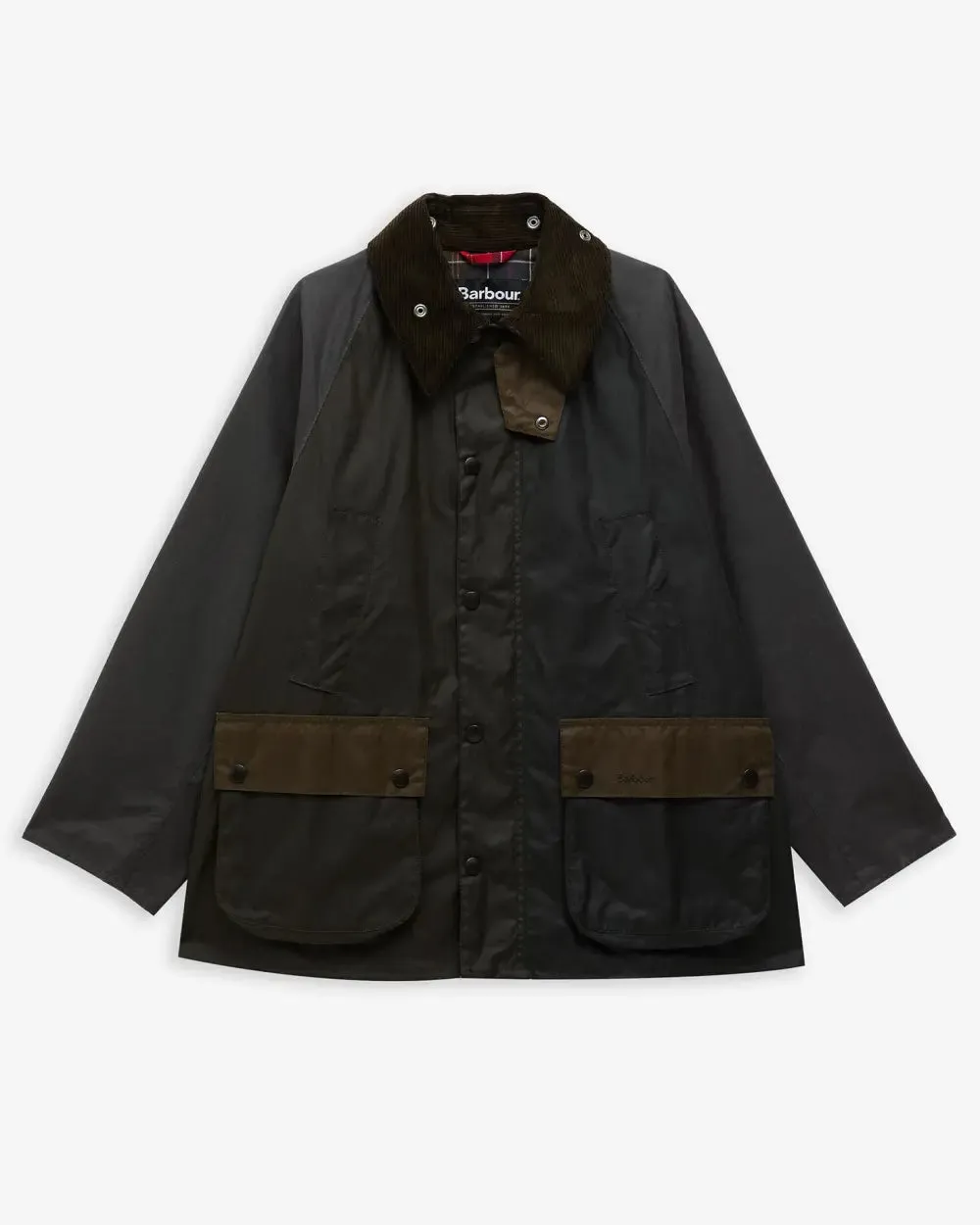 Non Restrictive Mobility Barbour Patchwork Oversized Bedale Waxed Jacket Sage Multi