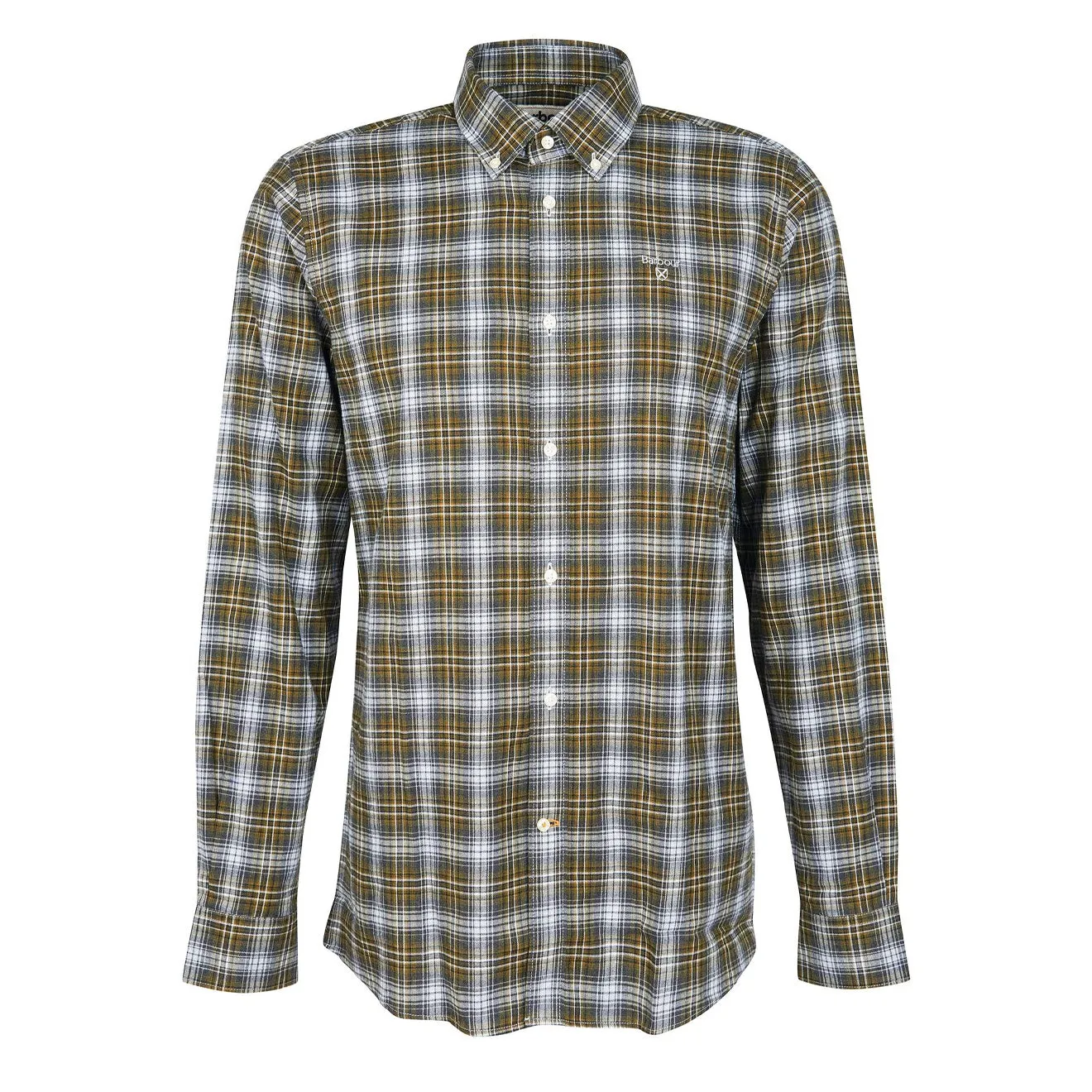 Trendy Comfort On-The-Go Style Barbour Portland Tailored Fit Shirt Moss