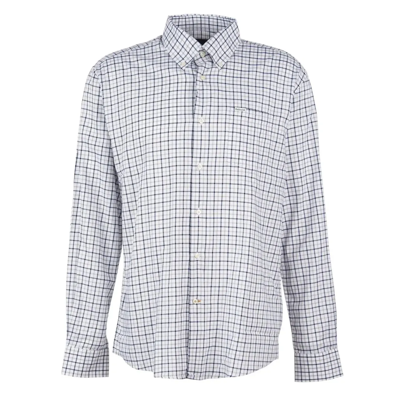 Ergonomic Back Panel Wrinkle-Free Barbour Preston Regular Fit Shirt Olive