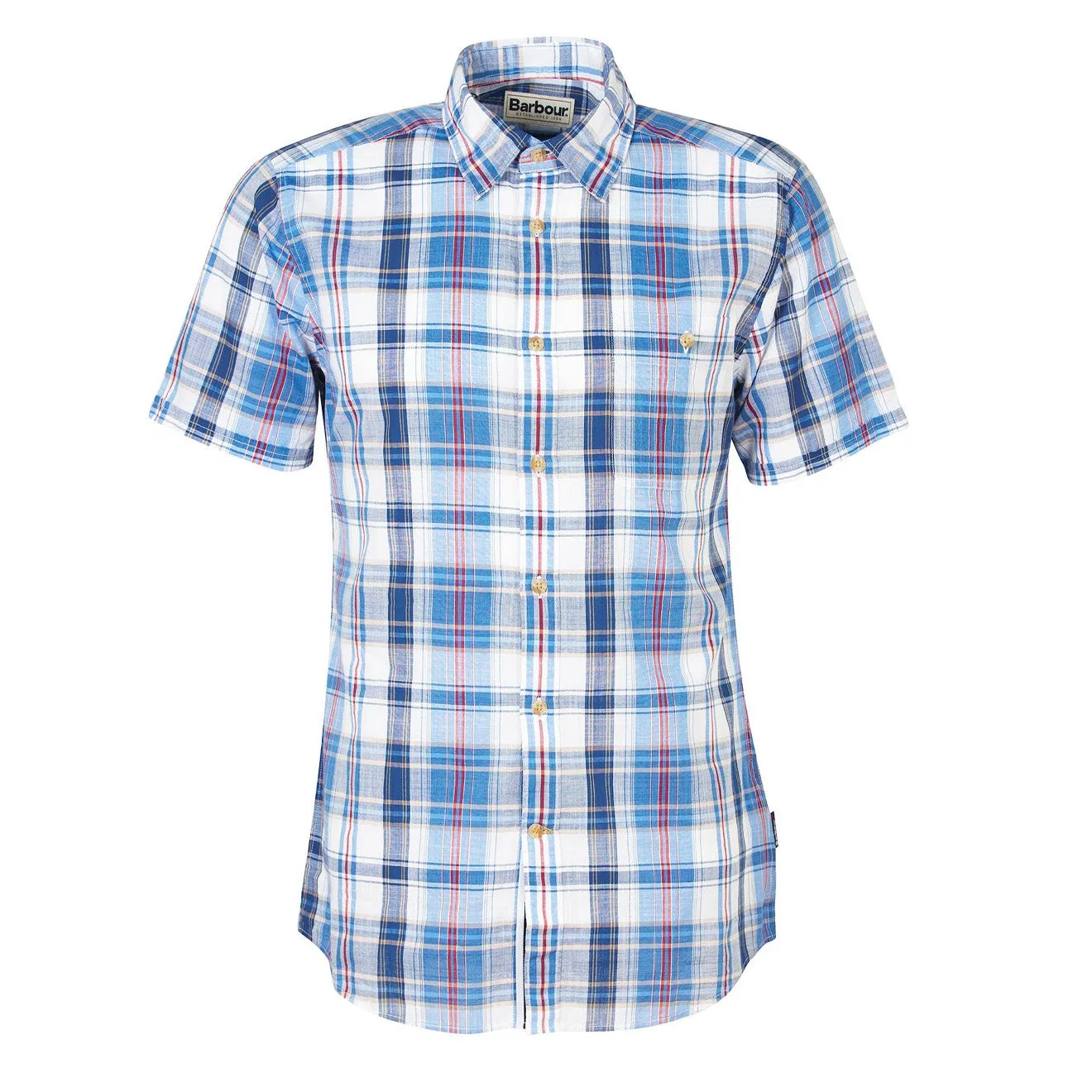 Barbour Ramelton Tailored Fit Shirt Mid Blue Quality Look