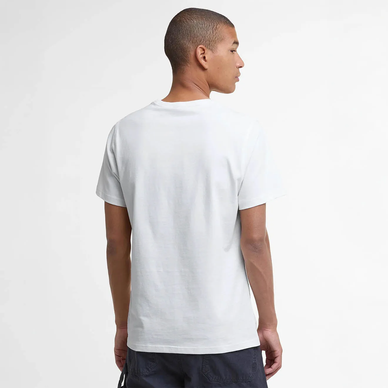 Office Casual Barbour Script Graphic T-Shirt Whisper White