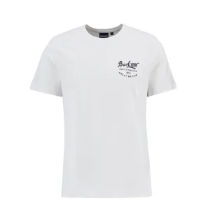 Barbour Script Graphic T-Shirt Whisper White Cotton Blend