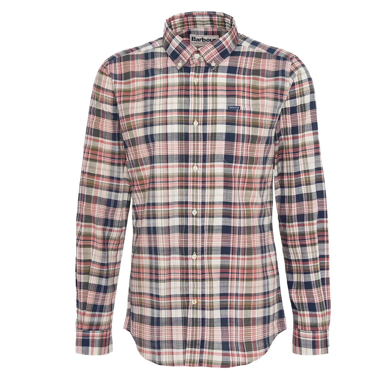 Barbour Seacove Tailored Fit Shirt Pink High Neck