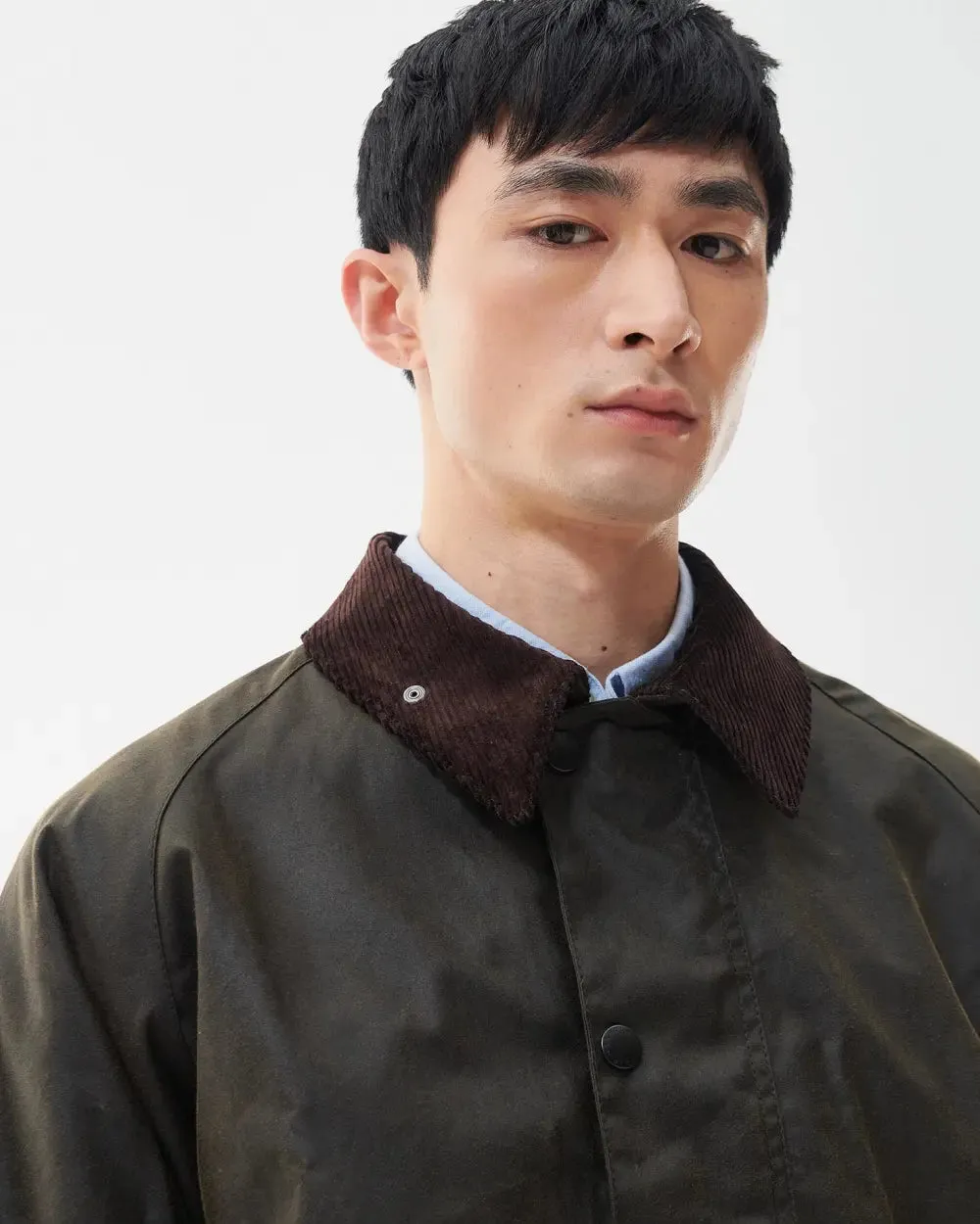 Barbour Transport Oversized Waxed Jacket Olive Bonded Zippers Detachable Layer