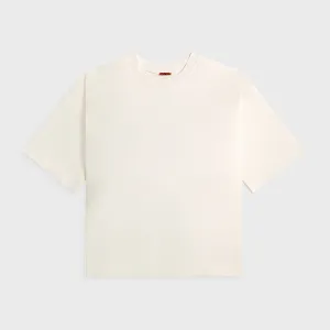 Garment Dyed Self Fabric Tape Barena T-Shirt Quadra - Bianco