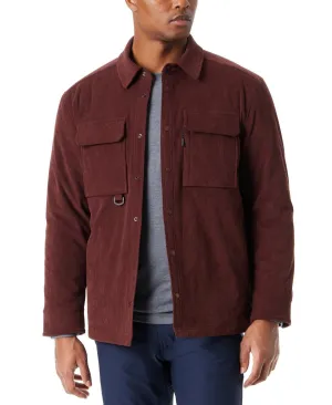 Bass Outdoor Shirt Jacket Men's Dark Brown Corduroy Long Sleeve Button-Up MAC4 Minimalist Fit