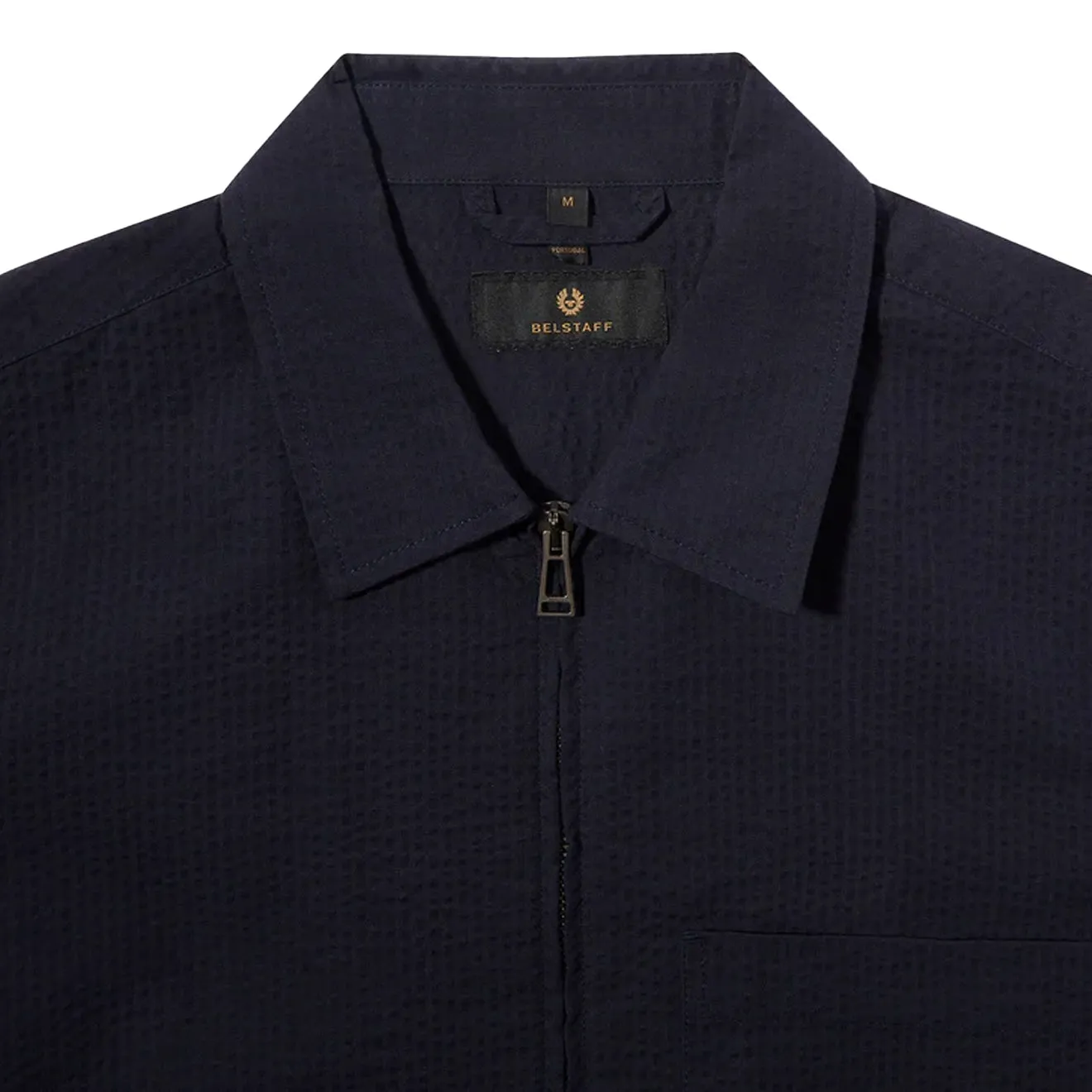 Subtle Print Belstaff Channel Overshirt Dark Ink