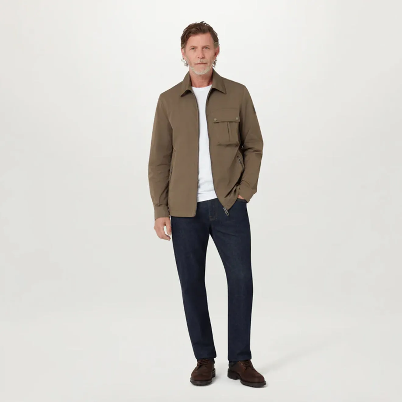 Festive Look Belstaff Drome Overshirt Major Brown