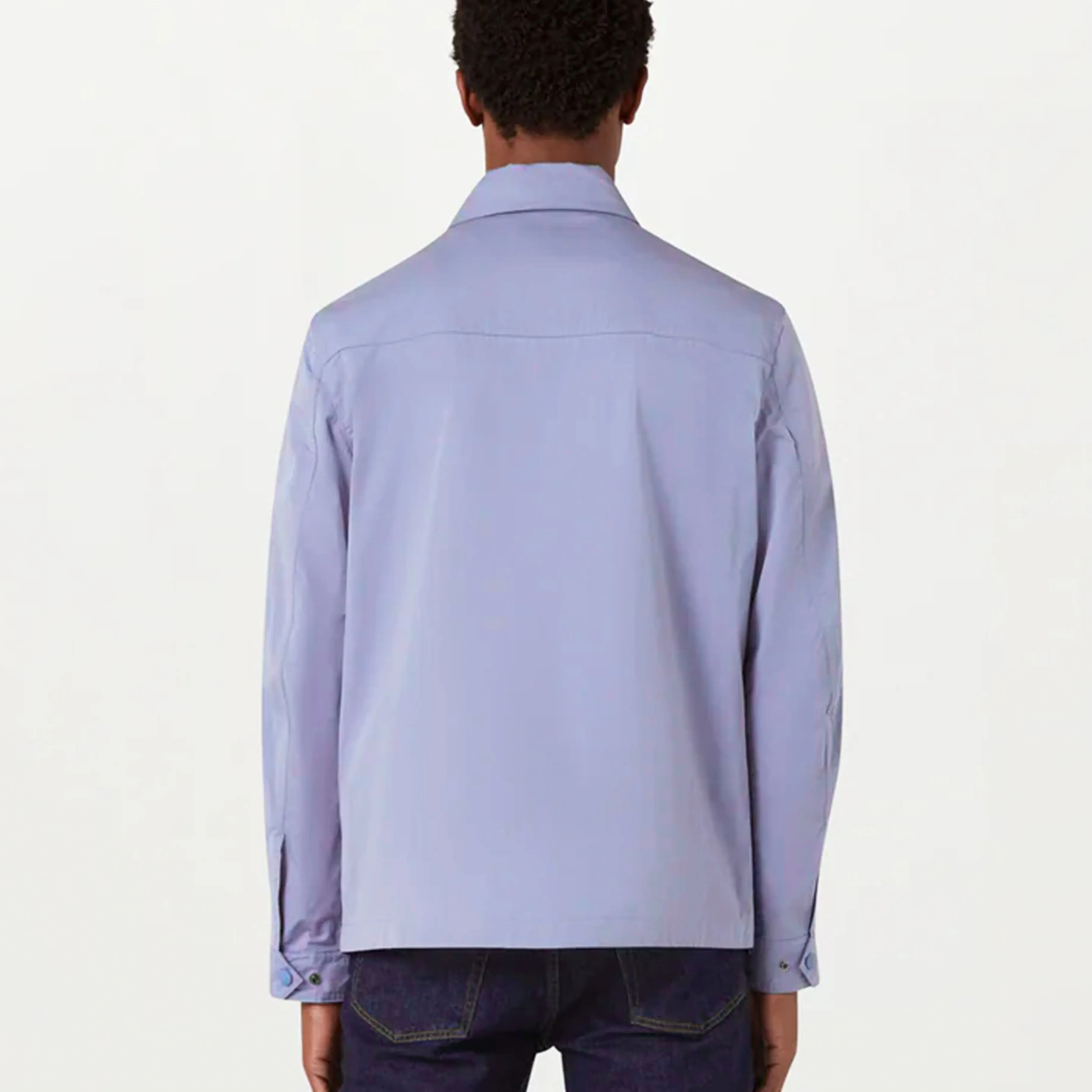 Customizable Option Shimmer Effect Belstaff Drome Overshirt Pale Heather