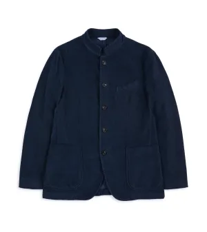 Light Reflective Zippers Boglioli Cotton Corduroy Gassman Jacket: Navy