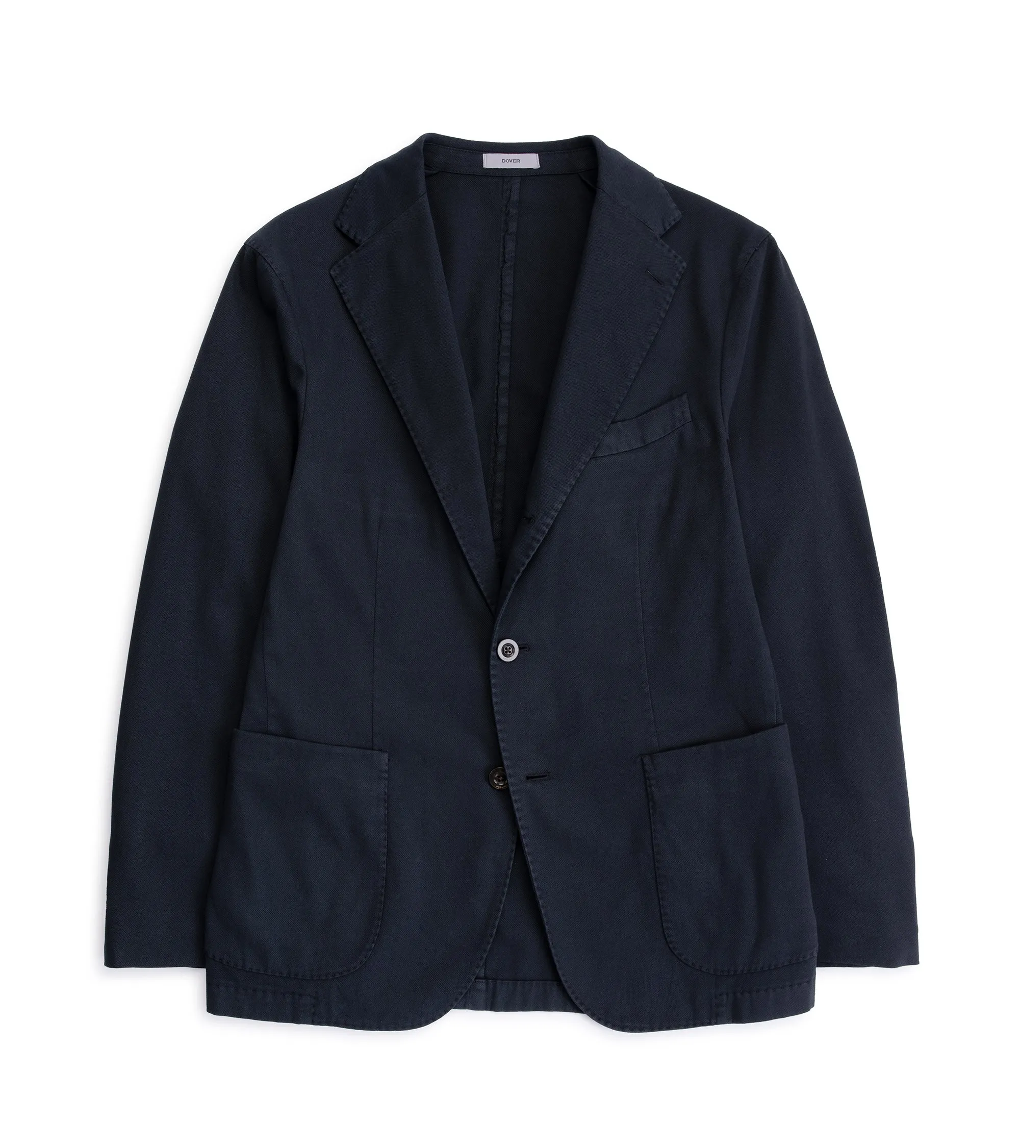 Boglioli for Trunk Cotton Pique K Jacket: Navy Long Lasting Shape Retention