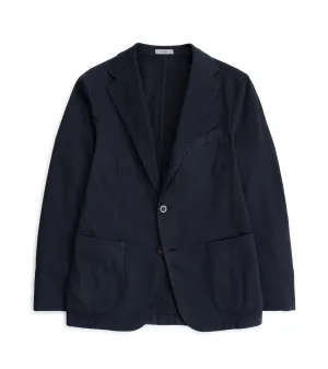 Boglioli for Trunk Cotton Pique K Jacket: Navy Long Lasting Shape Retention