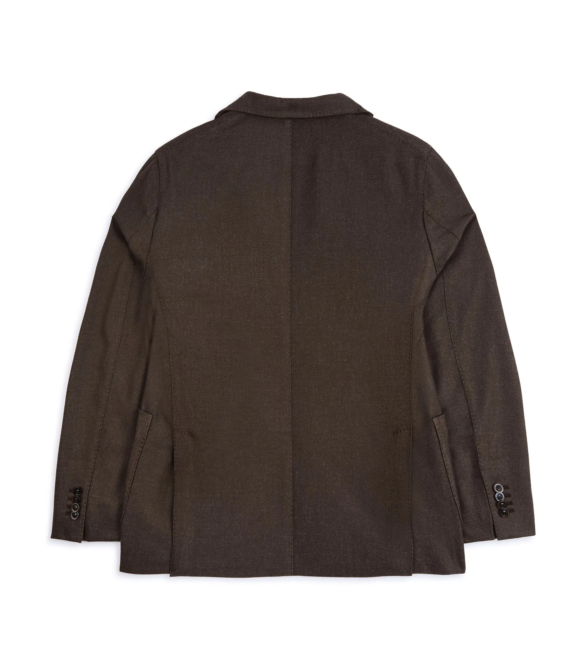 Boglioli Wool Melange Flannel K Jacket: Brown Lightweight Windbreaker Tech Insulated Lining