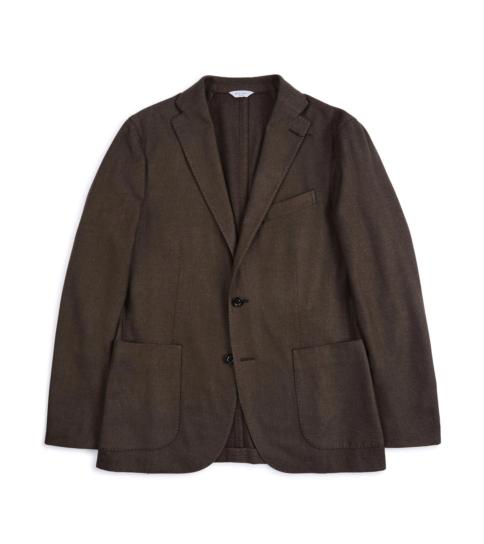 Reversible Style Work Tough Boglioli Wool Melange Flannel K Jacket: Brown