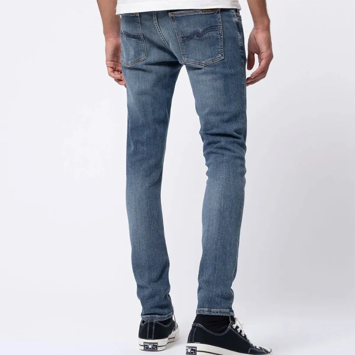 Nudie Jeans - Tight Terry Jeans in Steel Navy Common look