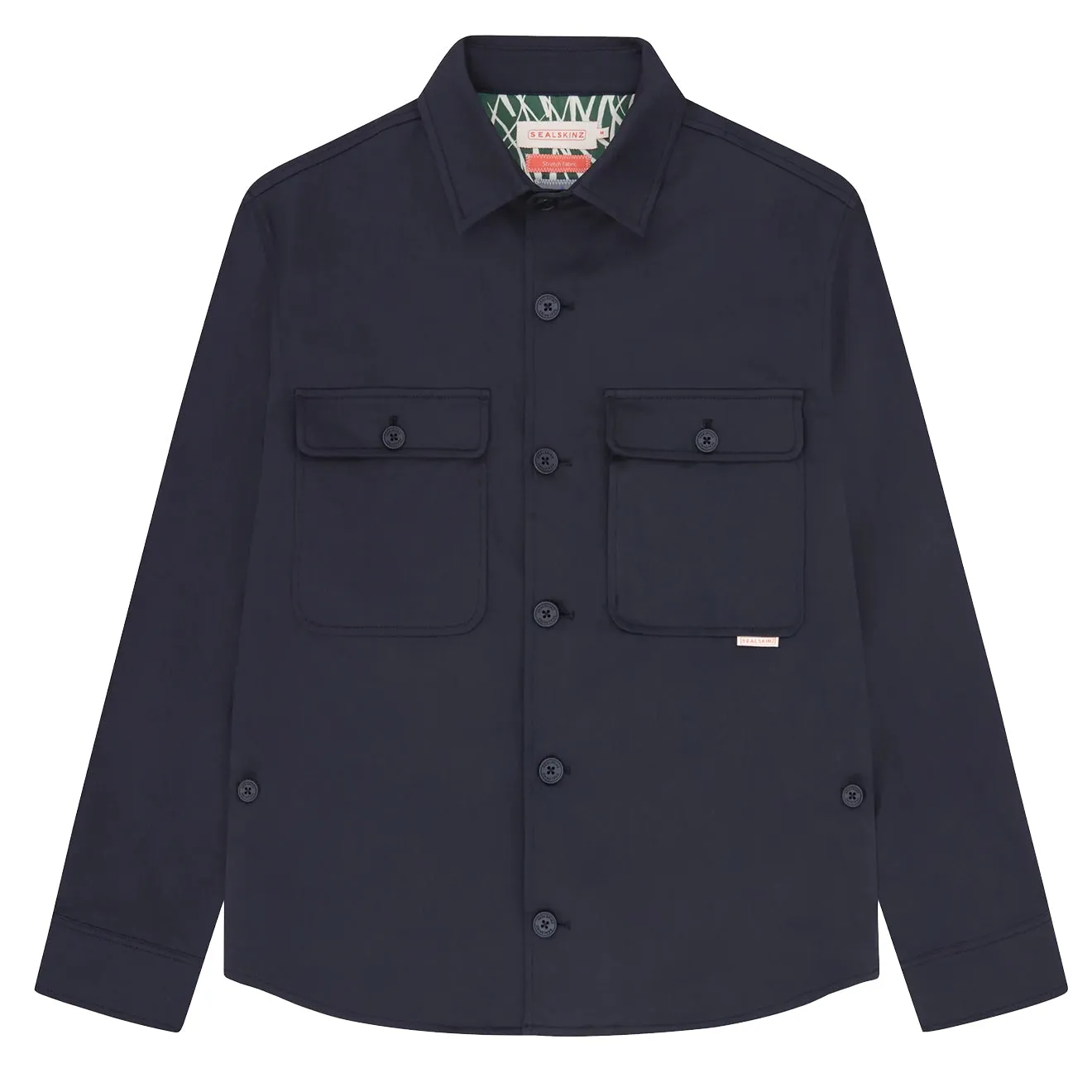Casual Vibe Sealskinz Whissonsett Water Repellent Buttoned Shirt Navy