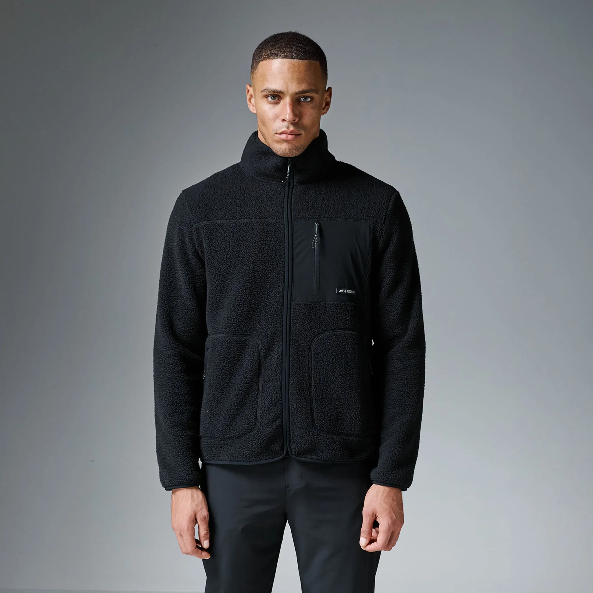 Flexible Joint Articulation Borg Tech Zip Through Jacket | Black