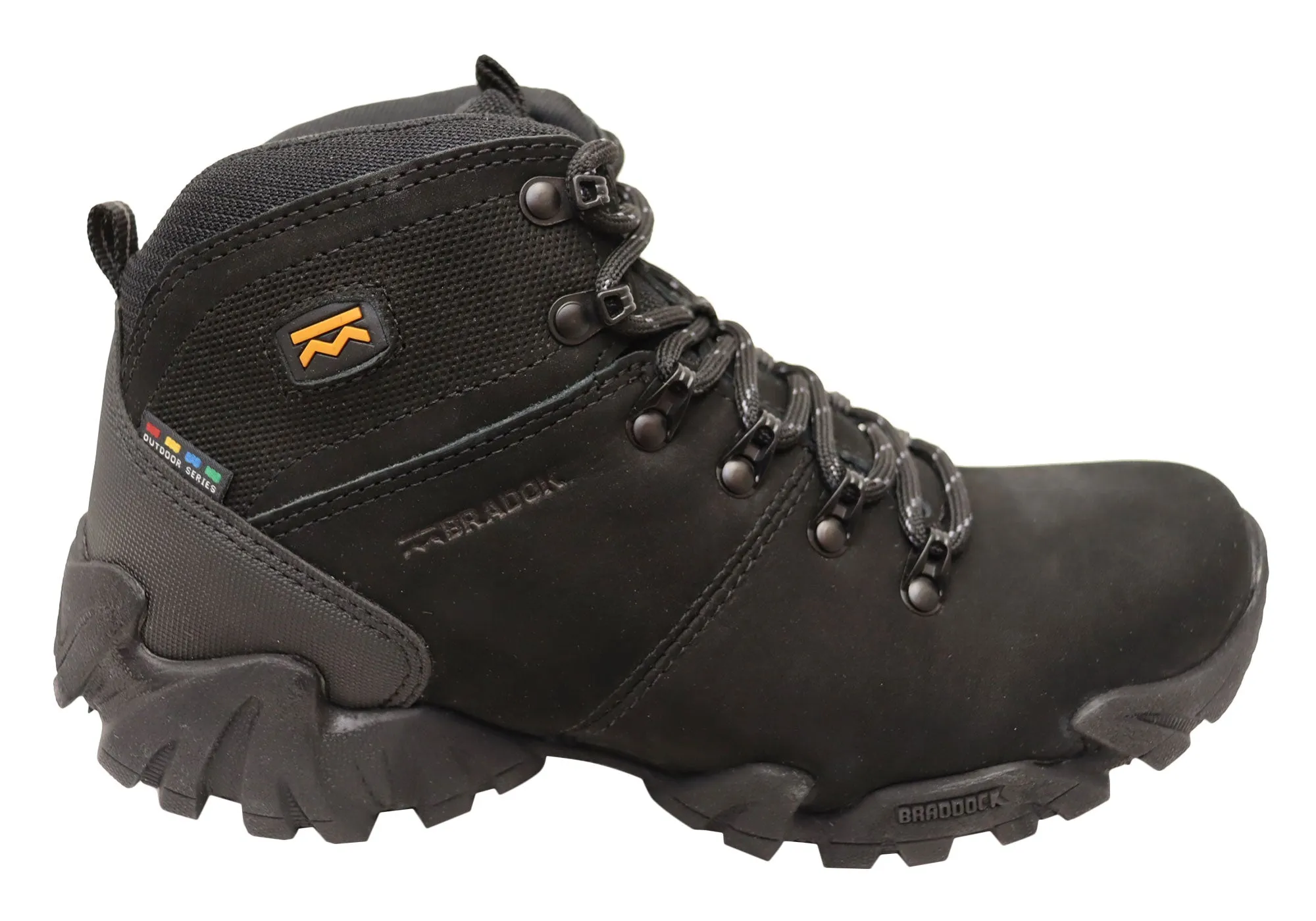 Climber Bradok Nyiragongo Mens Comfort Leather Hiking Boots Made In Brazil
