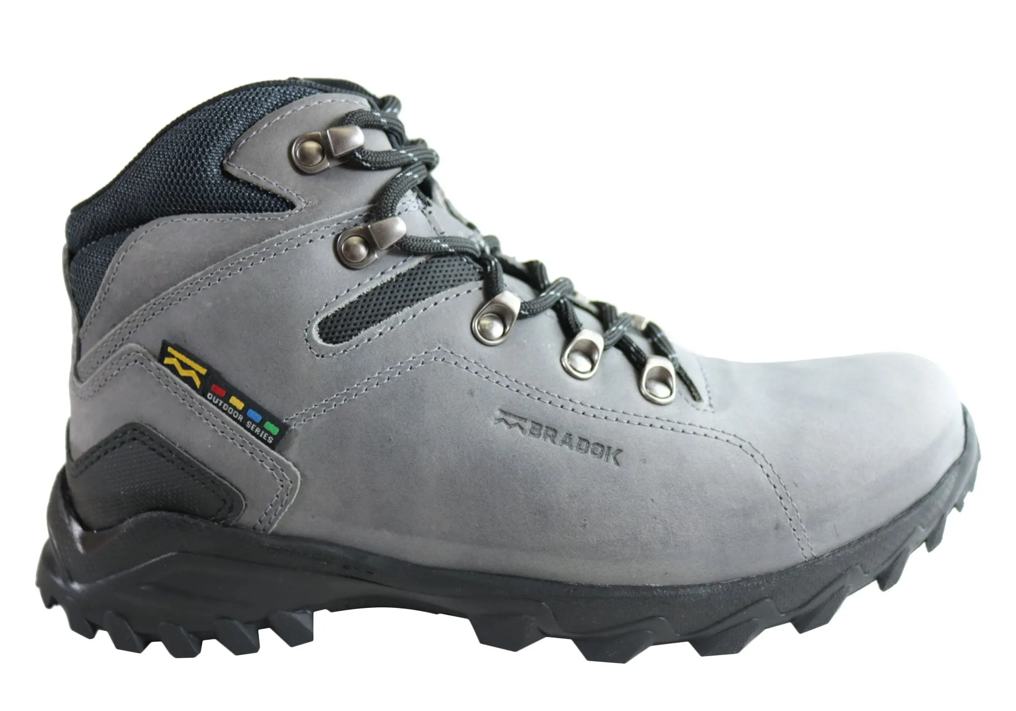 Light support Bradok Raptor Mens Comfortable Leather Hiking Boots Made In Brazil