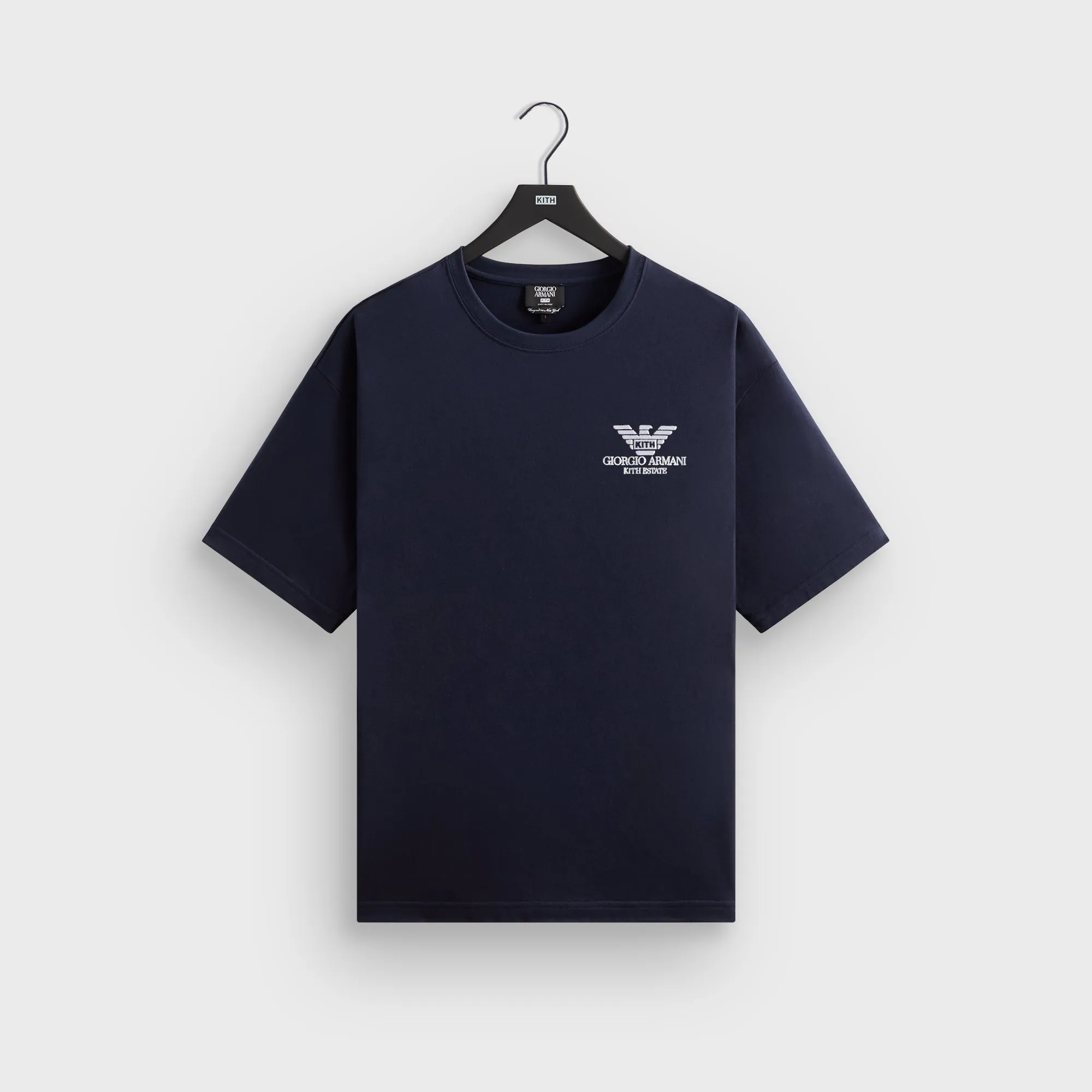 Smooth Jersey Texture Giorgio Armani & Kith Tee - Nocturnal