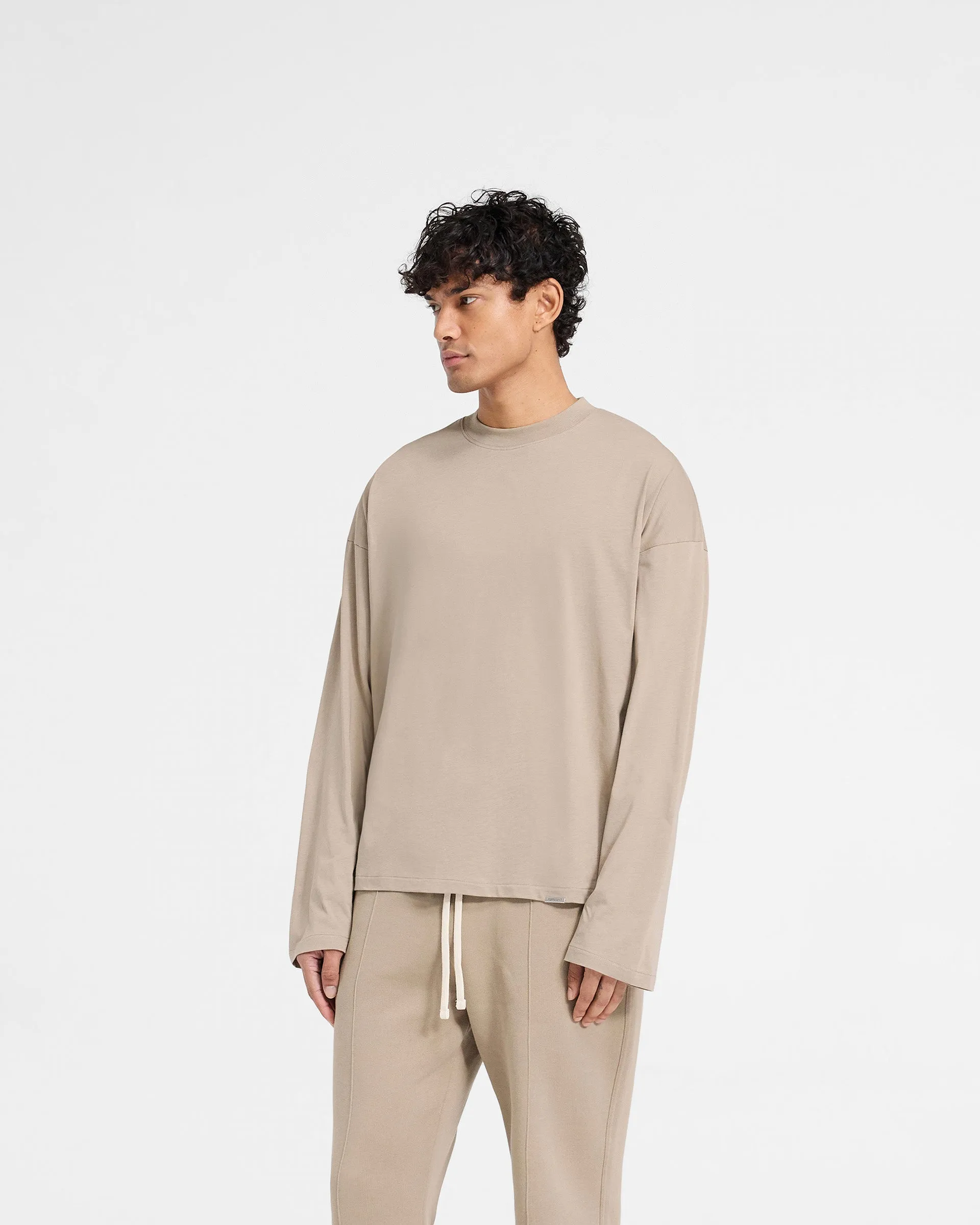 Active Layer Initial Long Sleeve Open Cuff T-Shirt - Dune