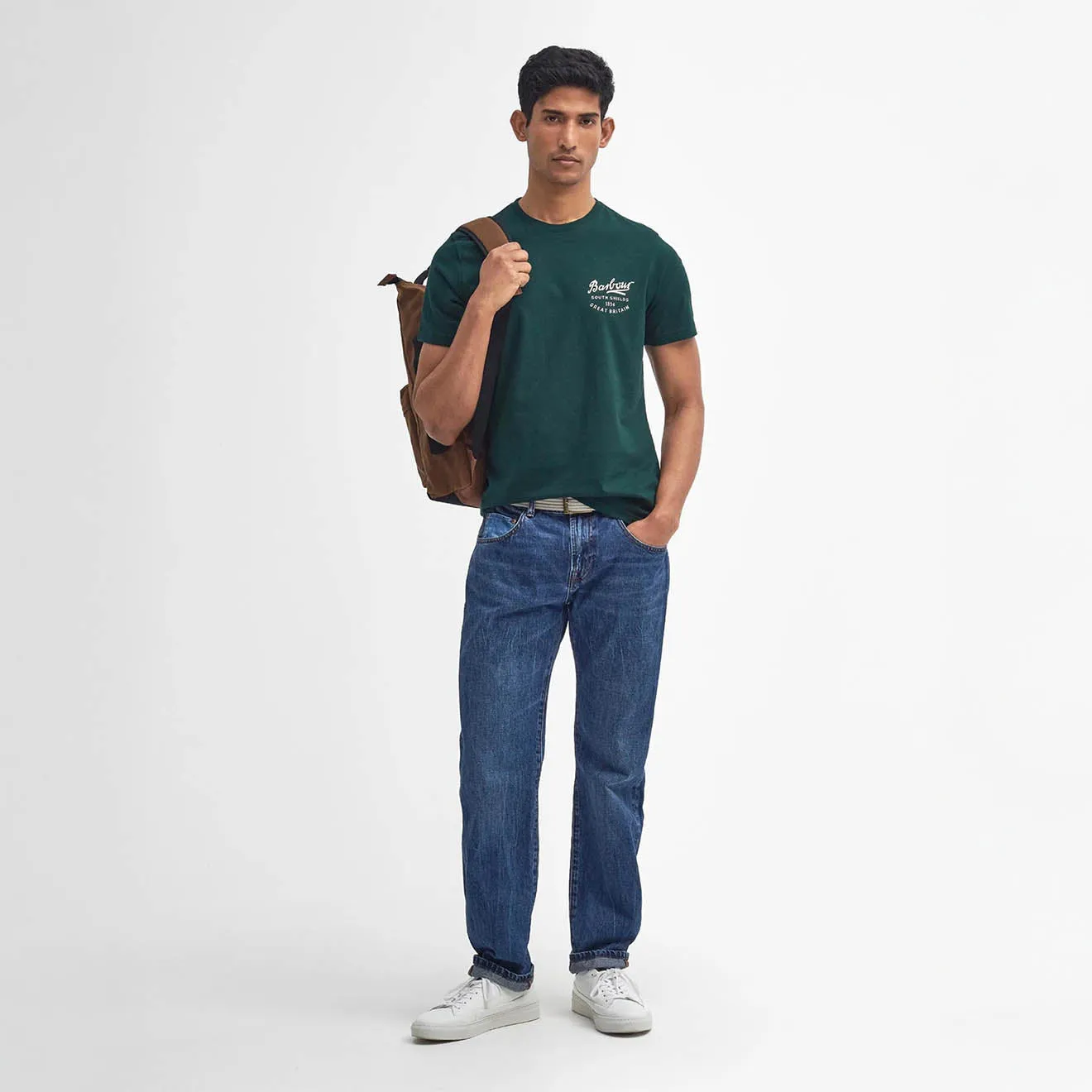 Chic Casual Wear Ultimate Wear Barbour Script Graphic T-Shirt Seaweed