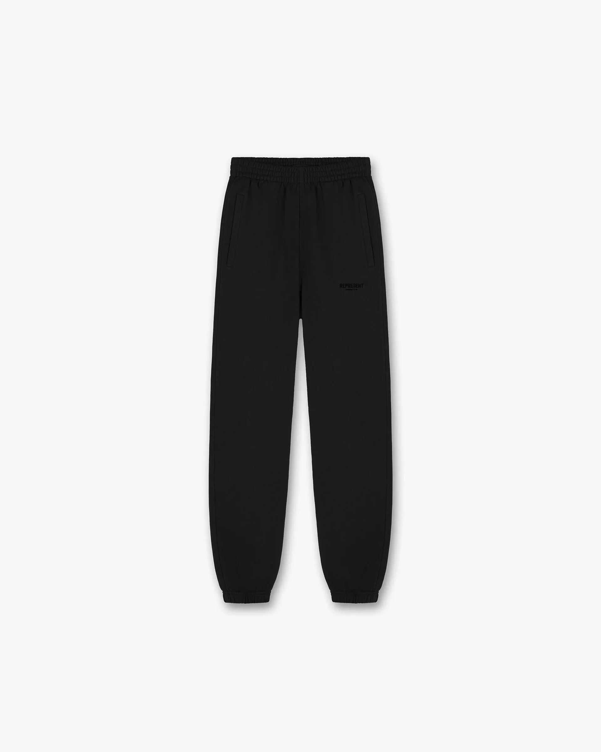 TearResistantMaterial Laser cut Represent Owners Club Flocked Sweatpant - Black