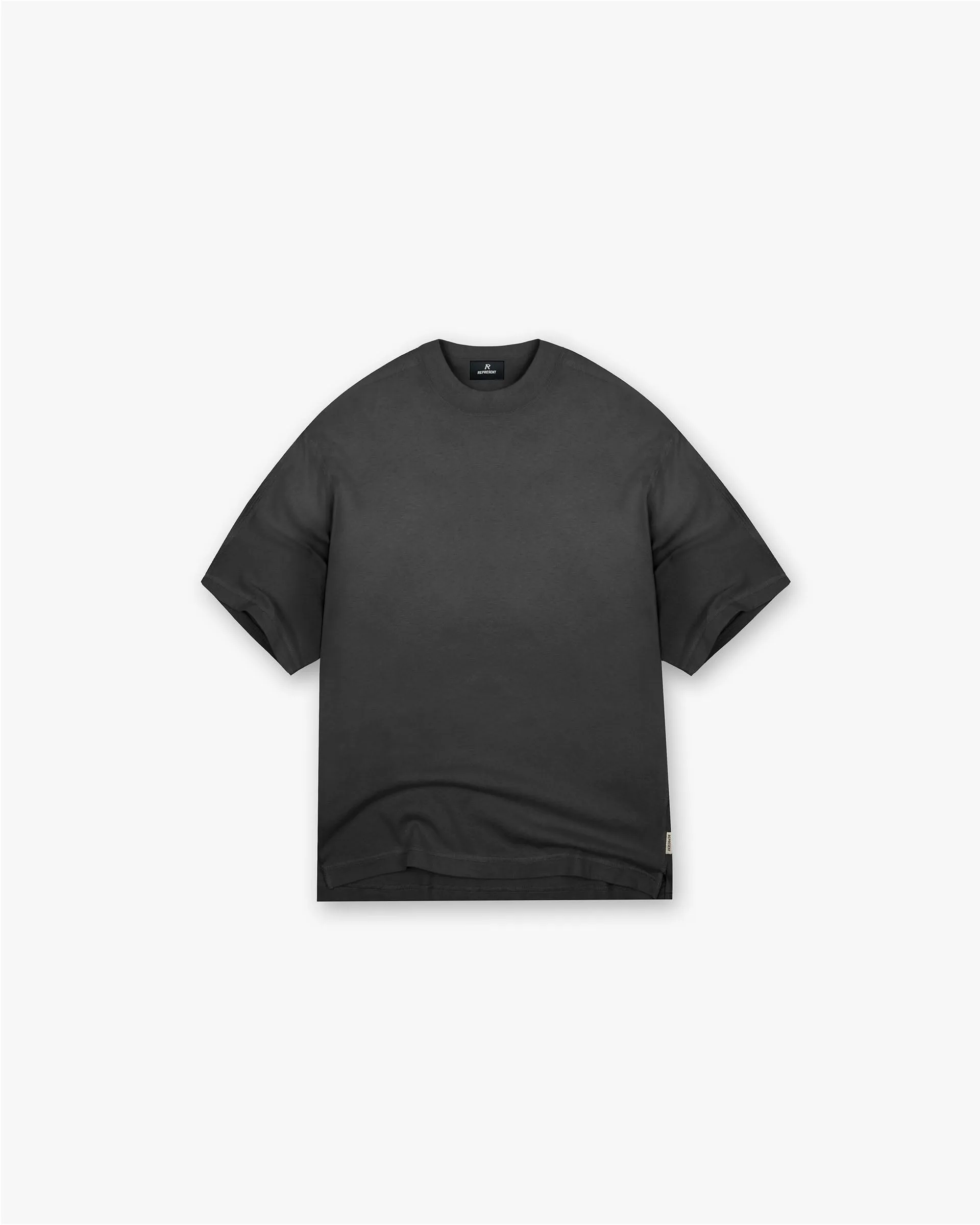 Slim Fit Comfort Stepped Hem T-Shirt - Stained Black