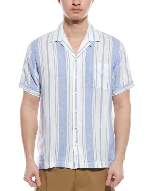 Brooks Brothers Regular Fit Linen Shirt Asymmetrical Cut Functional Wear